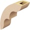 Ekena Millwork 5-inch W x 14-inch D x 18-inch H Ozark Rough Cedar Woodgrain TimberThane Knee Brace, Primed BRCUR05X14X18OZKRCPR - alternate 3